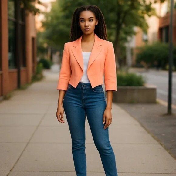 NWT🔥🧡Cropped Blazer Jacket Monticello - Picture 1 of 10